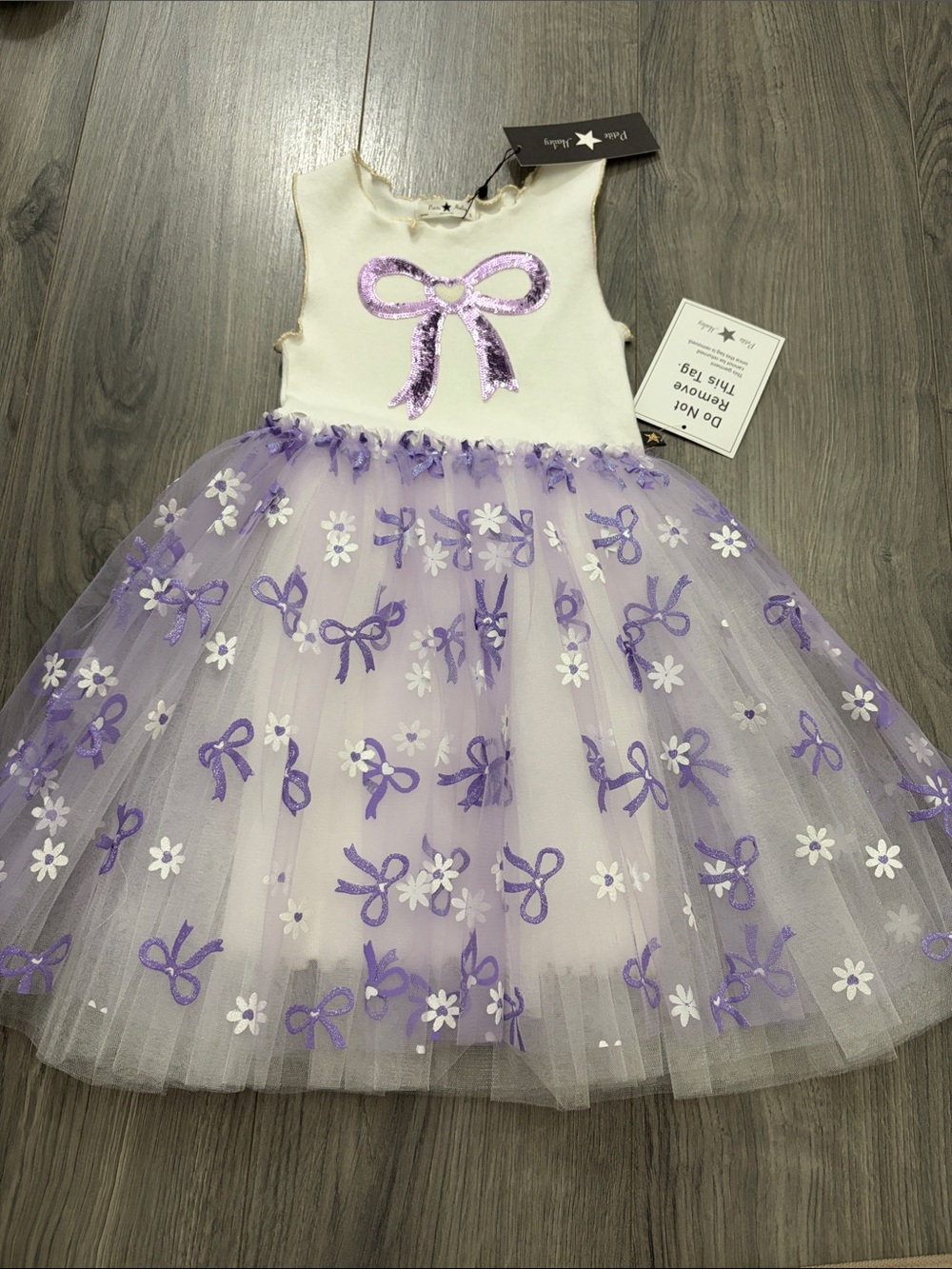 Petite Hailey Purple Bow Dress size 6 girls